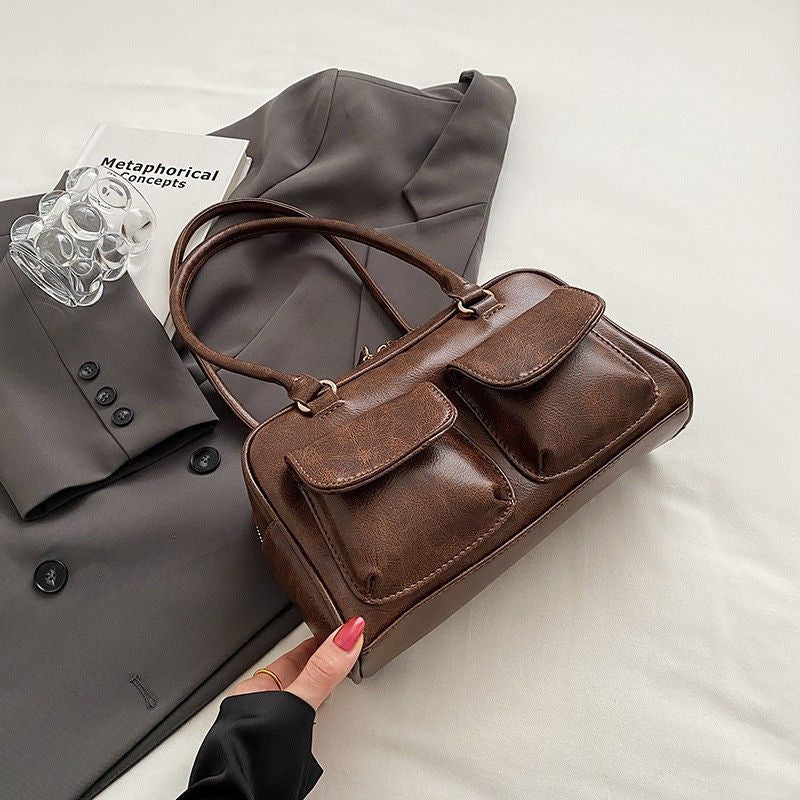 Multi-Pocket Womens Handbag with Handle