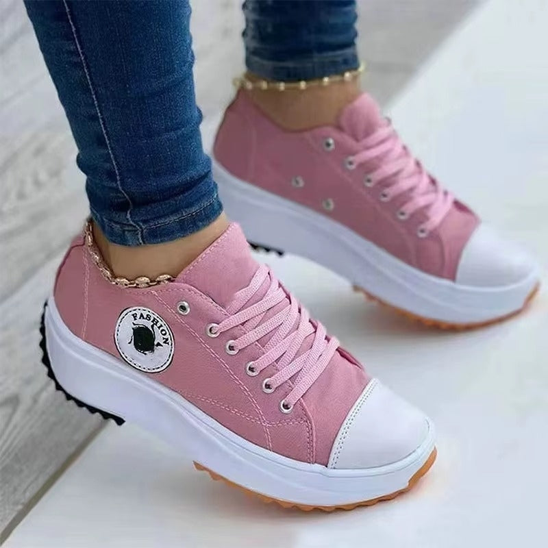 Nancy - Flat Non Slip Lace Up Boots With Round Toe