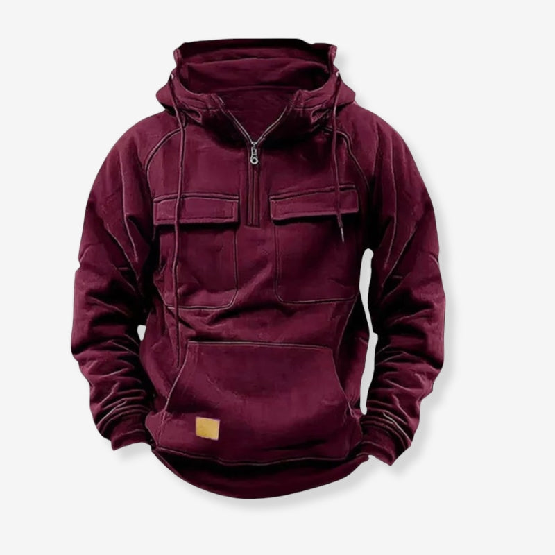 Lioren – Loose-fit jas met lange mouwen capuchon en zakken Velani