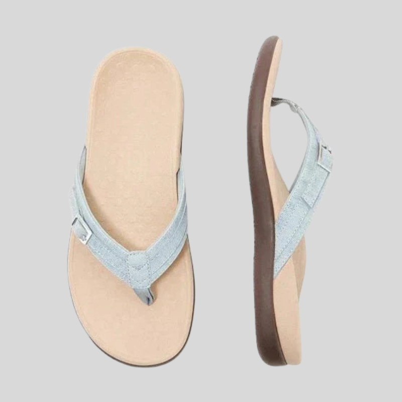 Decorative Buckle Flip-Flop Slippers