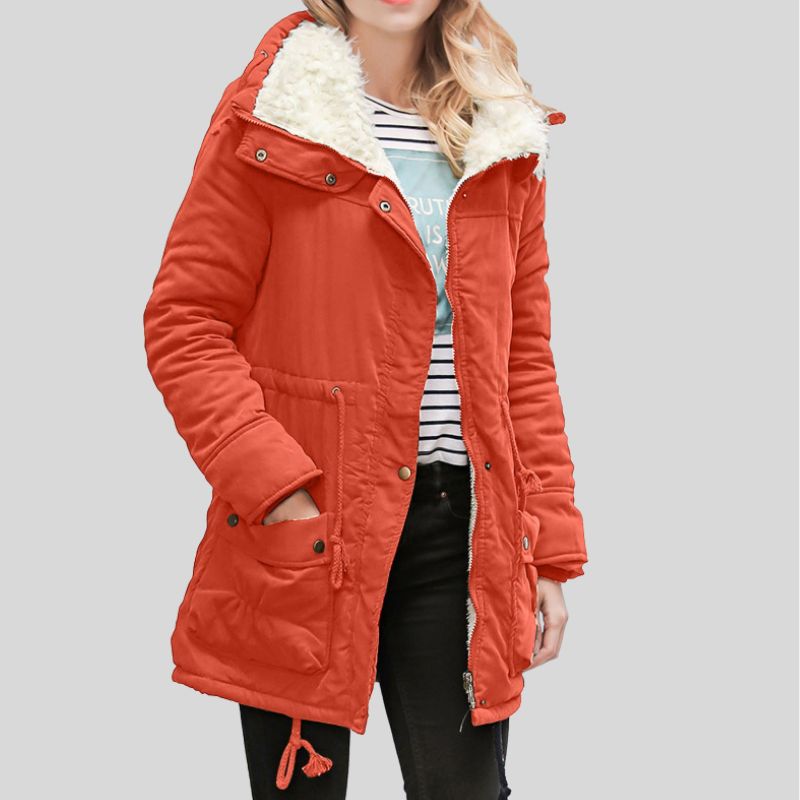 Women Long Sleeve Jacket with Button Front