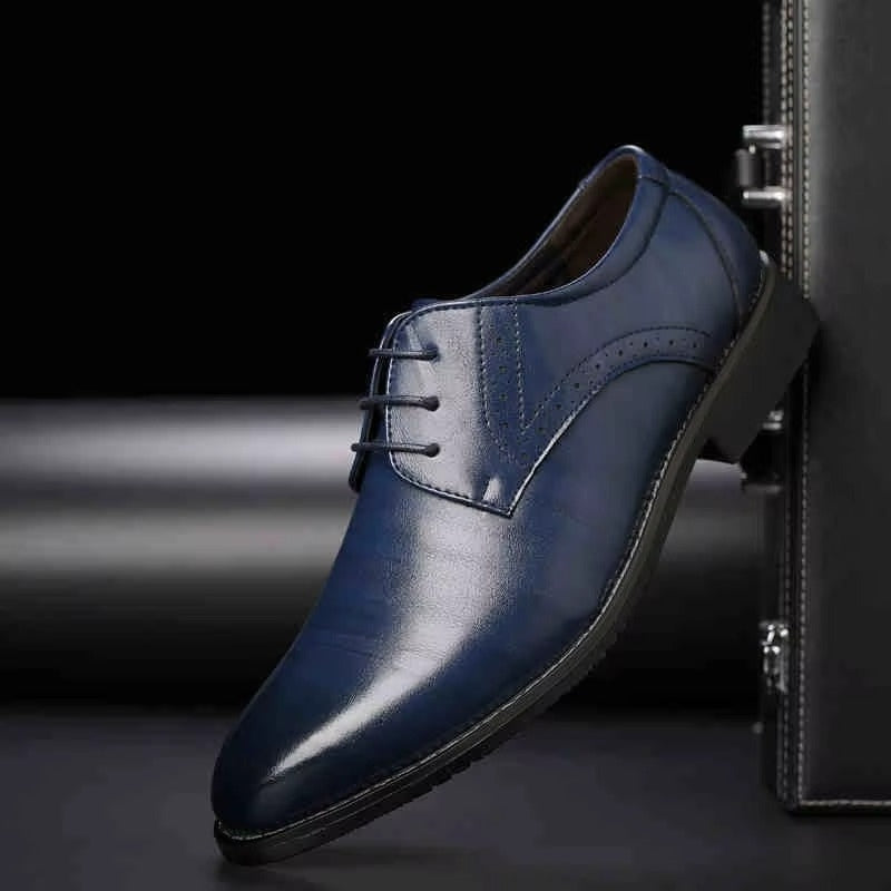 Connor - Pointed Toe Lace Up Shoes With Non Slip Sole