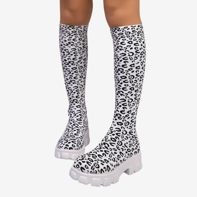 Sophia – High Knee Boots With Anti Slip Grip