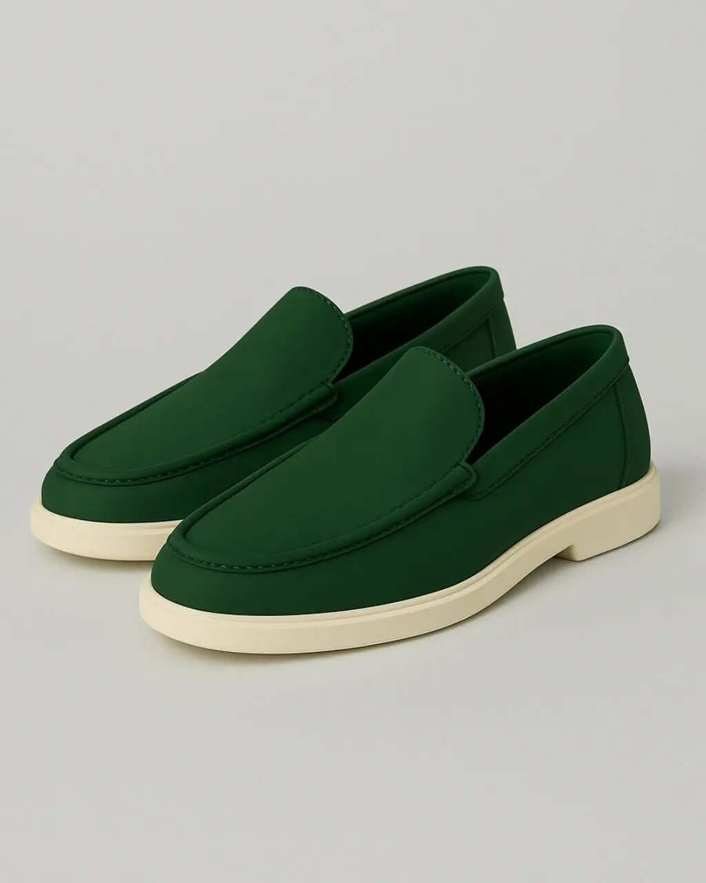 Softey Suède Loafers Met Antislip Rubberen Zool-Shoes-Velani-Groen-39-Velani