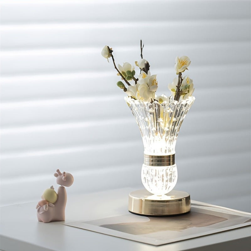 LumiFlora – LED Desk Lamp with Flower Vase Design