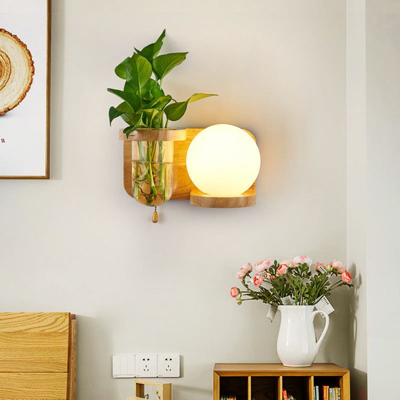 LumenGlow – LED Wall Lamp with Flower Pot Design