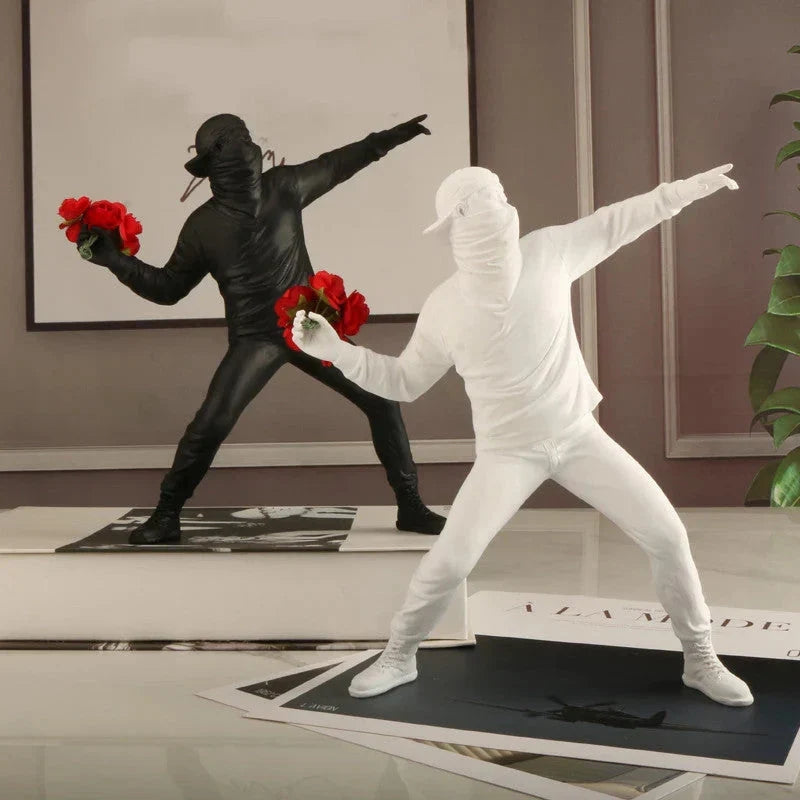 ArtFlora – Decorative Human Sculpture with Floral Design