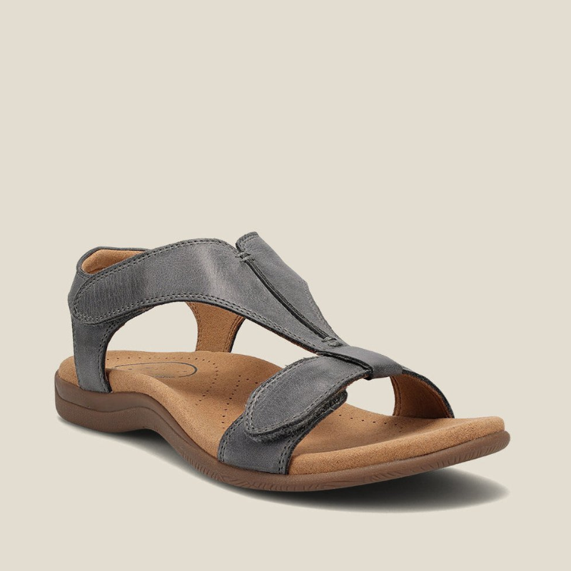 Women's Flat Sole Strap Sandals with Magic Tape