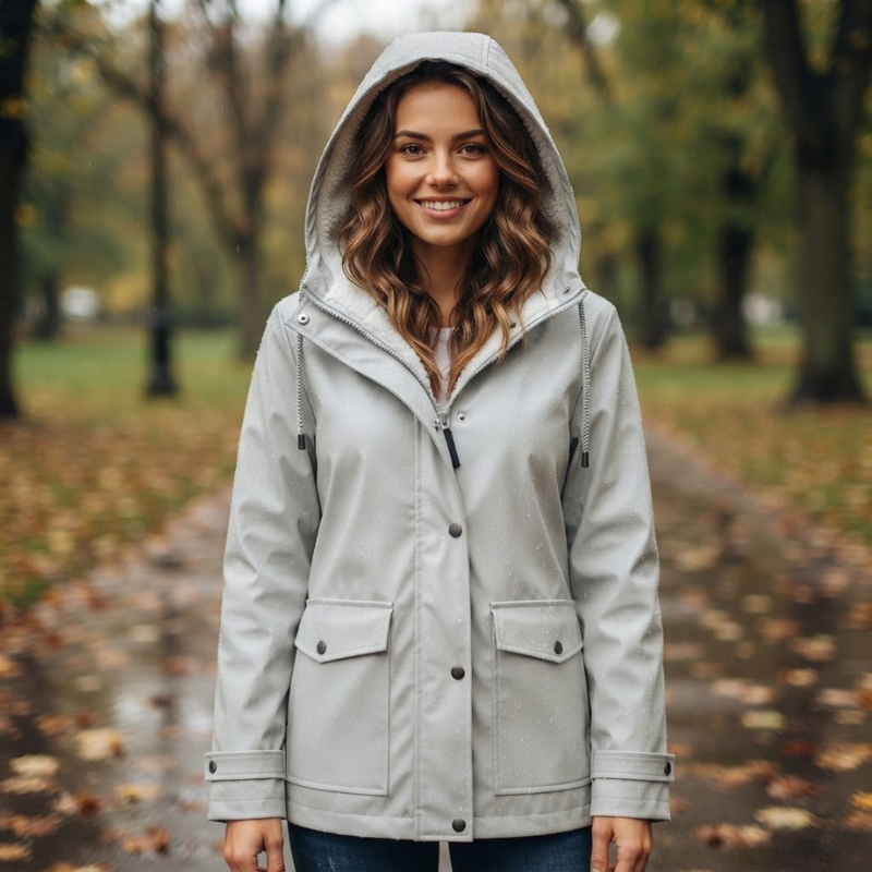 Style - Women’s Long Coat with Hood and Pockets