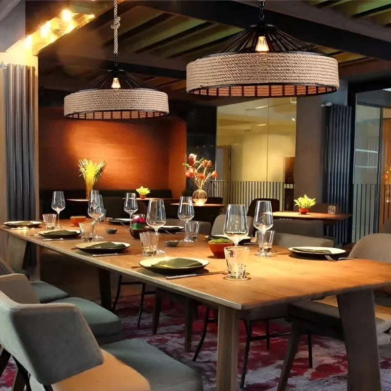 RopeLume – Pendant Lamp with Hemp Rope Cage Design