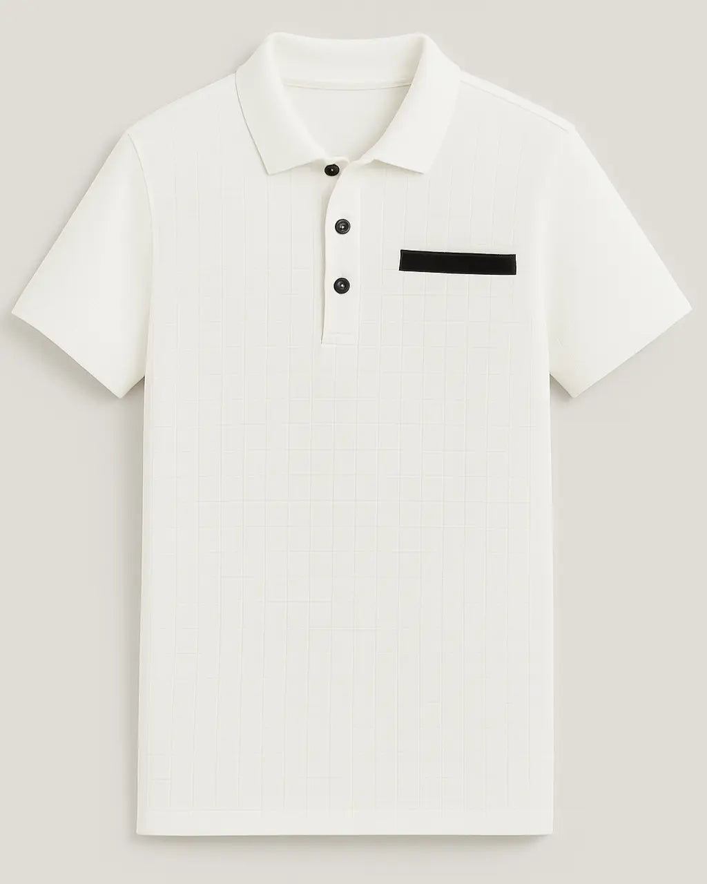 Gebreide Polo Van Katoenmix Met Knoopsluiting-Polos-Velani-Wit-S-Velani