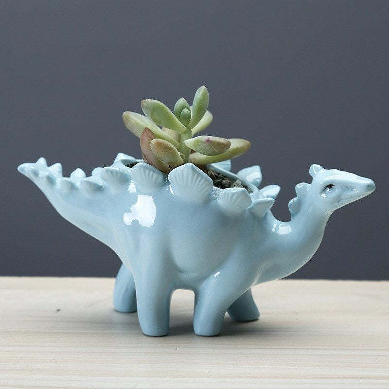 DinoBloom – Decoratieve Bloempot met Dinosaurier-Geïnspireerd Beeld Velani