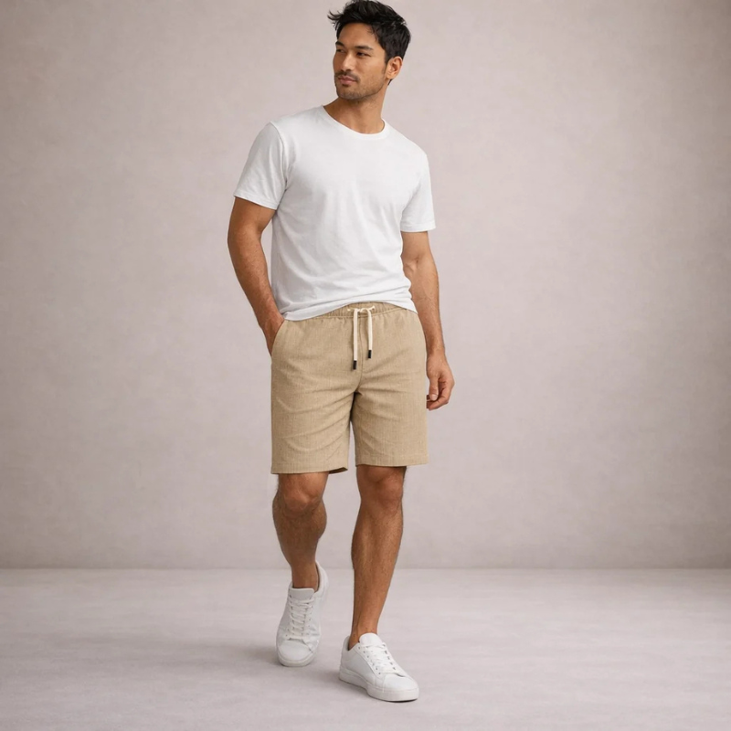 Men's Relaxed Fit Drawstring Shorts with Pockets