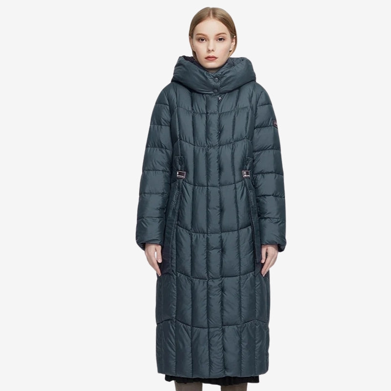 Ella – Long Sleeve Coat with Hoodie Design