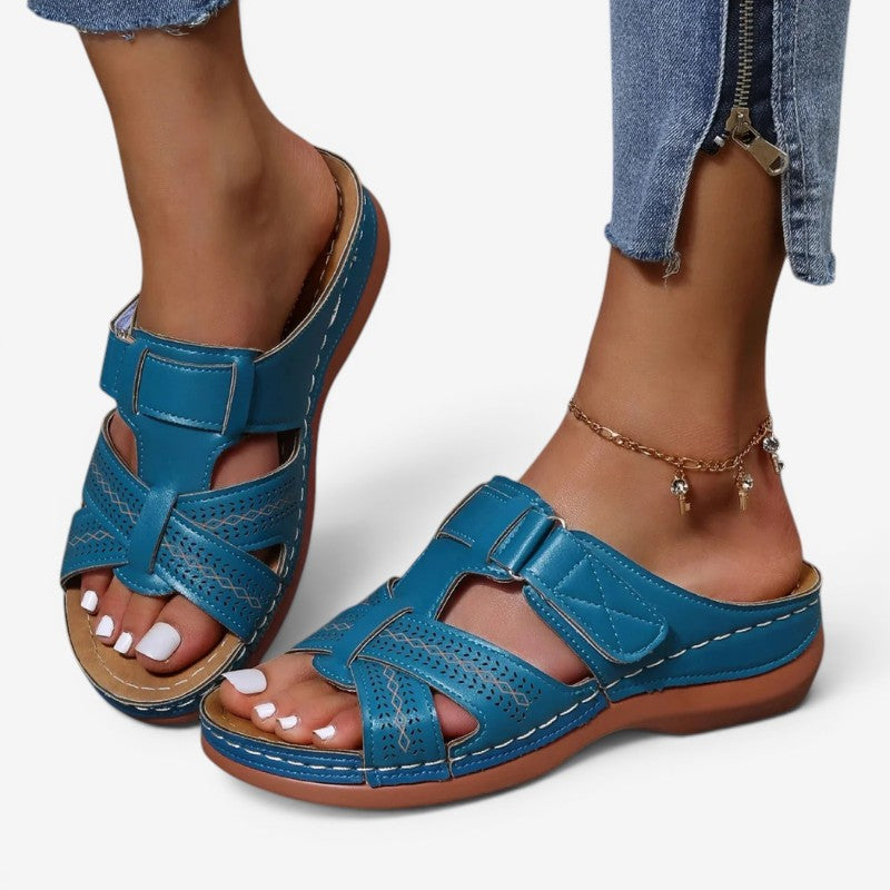 Women’s Wedge Sandals with Velcro Strap
