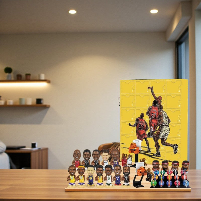 HoopStar – Basketbal 24 Daagse Cartoon Pop Adventskalender met Speelgoed Velani