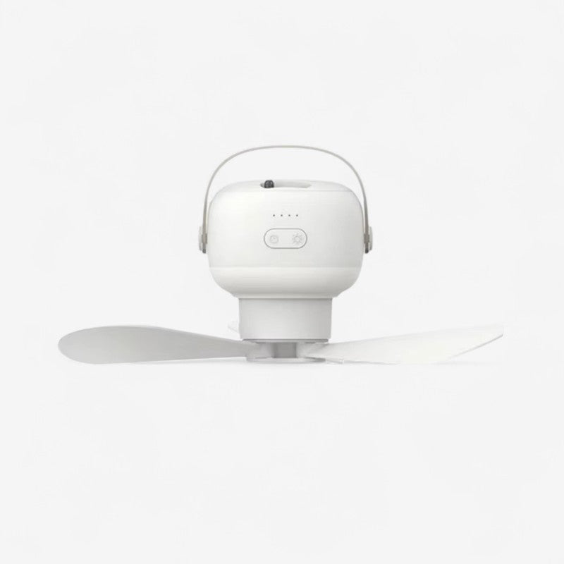 BreezeLite – Draagbare Plafondventilator met LED en Afstandsbediening Velani
