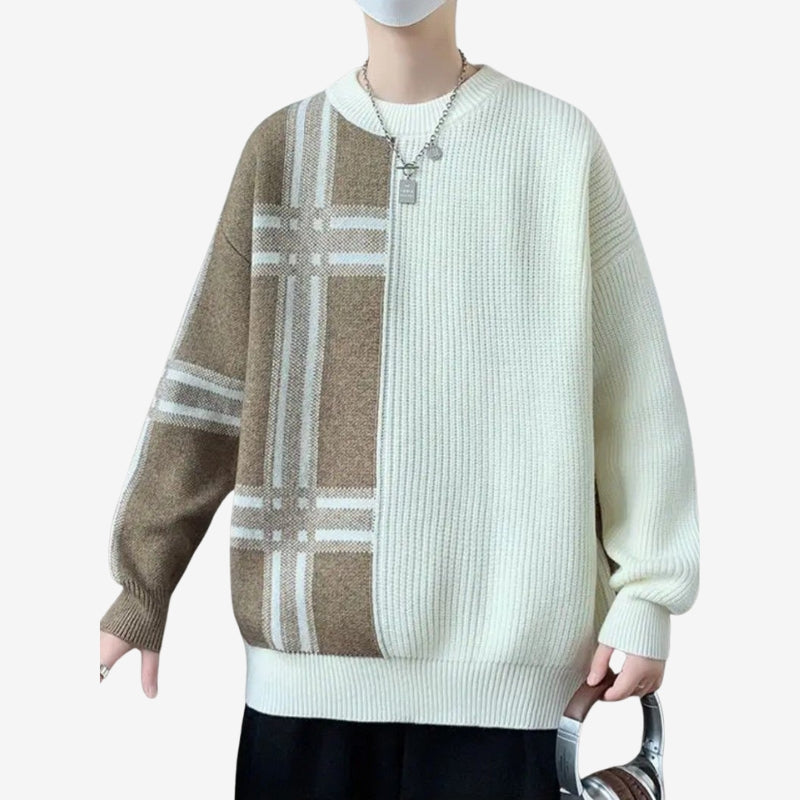 Noah – Long Sleeve Sweater with Ribbed Hem and Round Neck