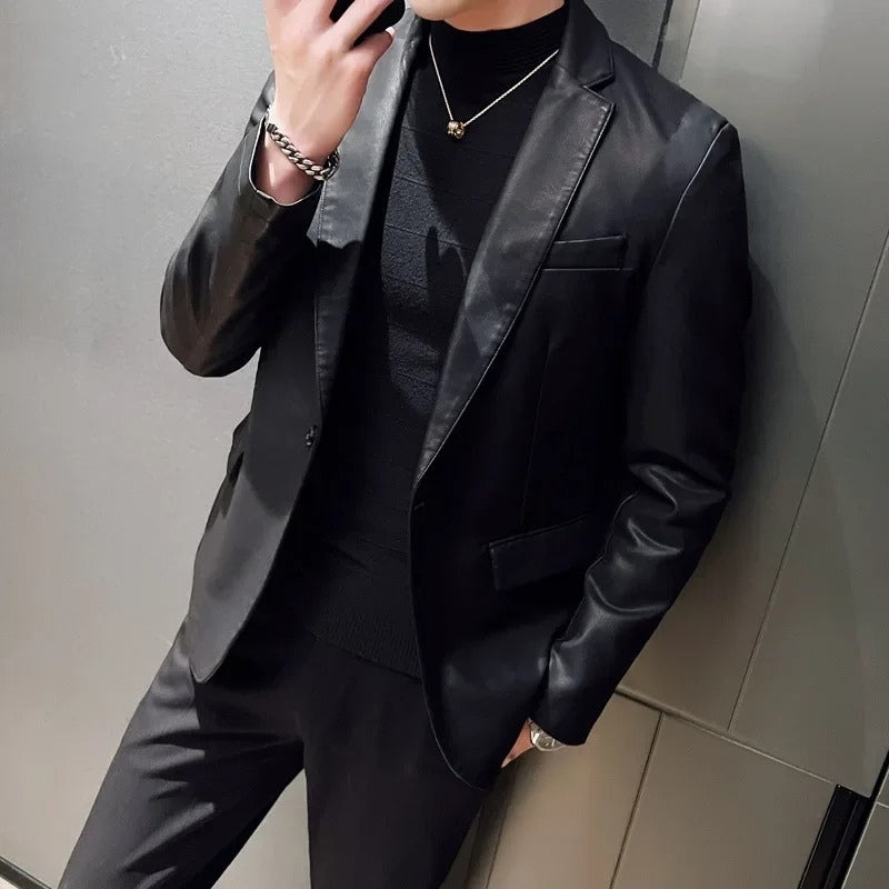 Liam – Long Sleeve Jacket With Down Collar And Button Closure