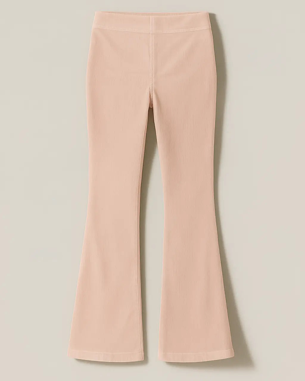 Polyester Flared Broek Met Hoge Taille Ontwerp-Pants-Velani-Roze-S-Velani