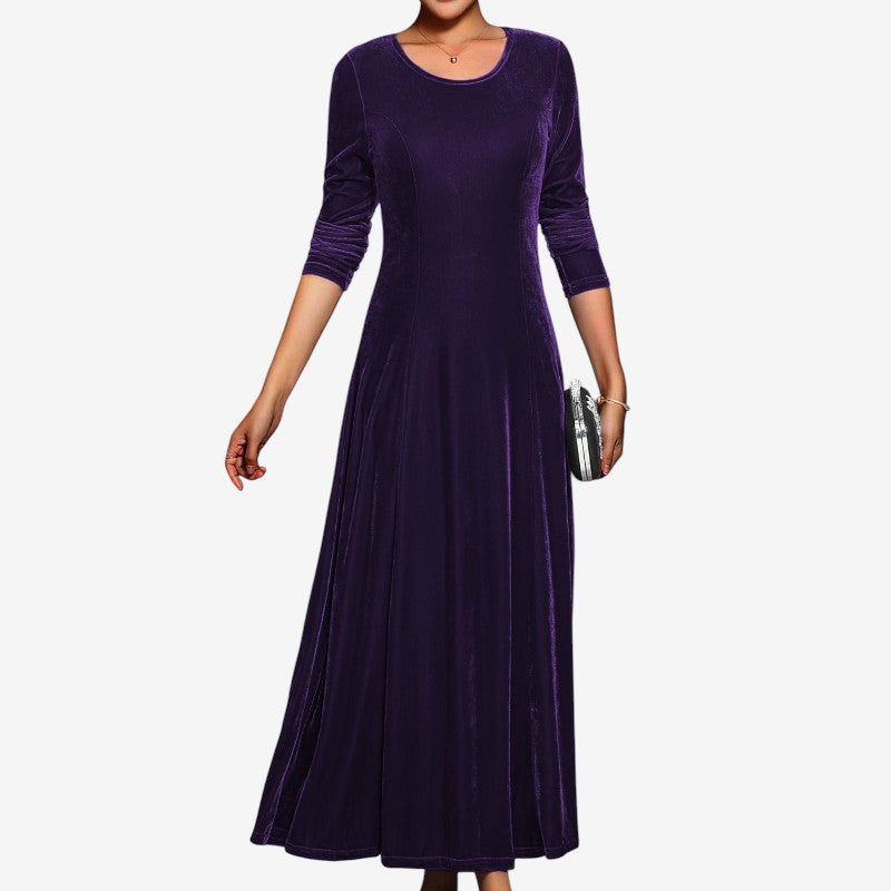 Long Sleeved Round Neck Dress
