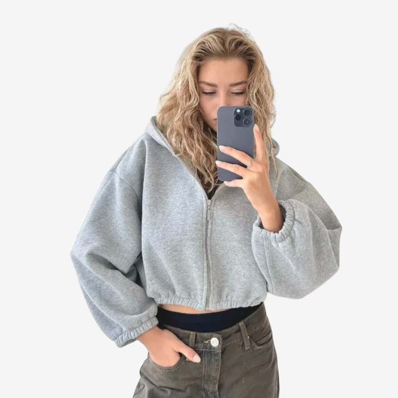 Stylish Women’s Hooded Zip Jacket