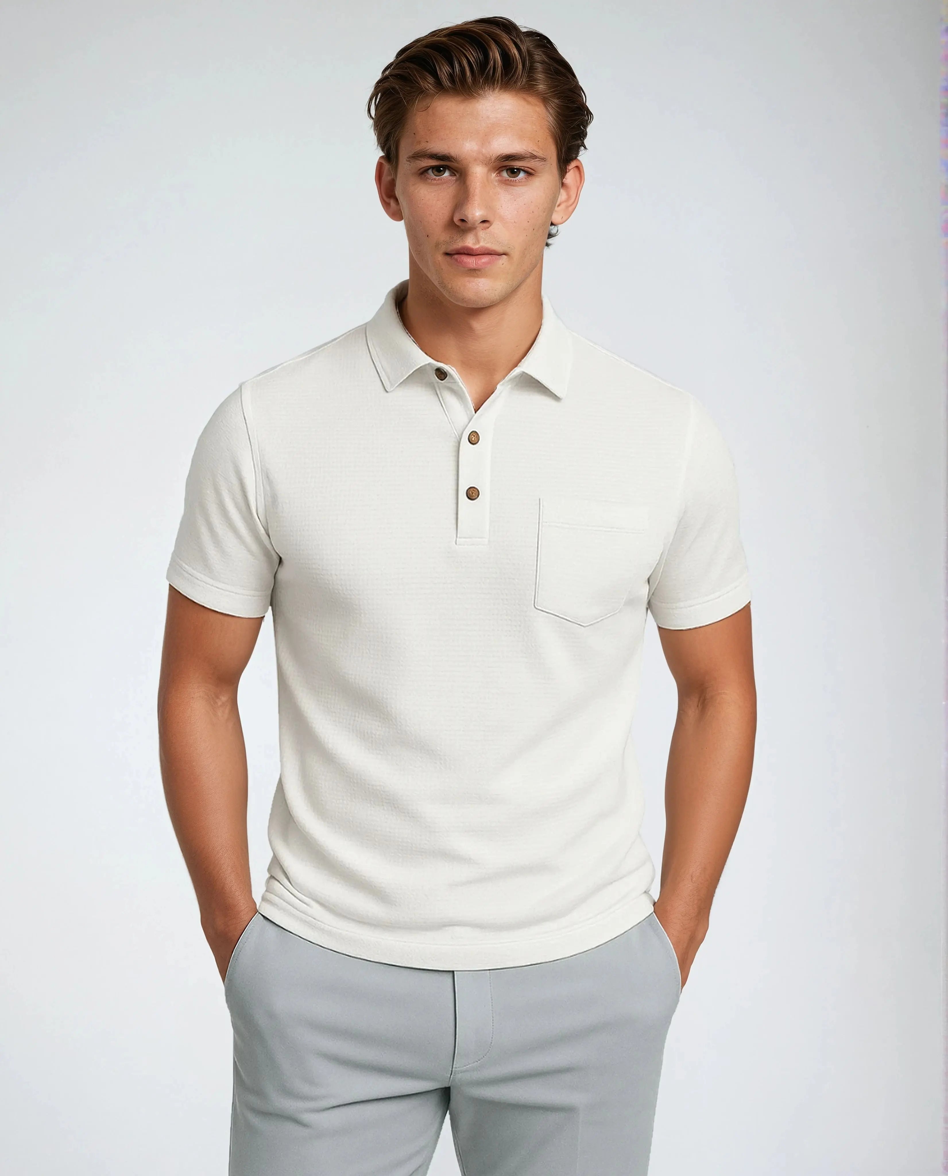 Polyester Poloshirt Met Korte Mouwen-Polos-Velani-Velani