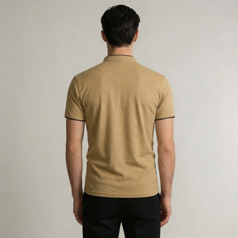 Men's Short Sleeve Stand Collar Polo Shirt