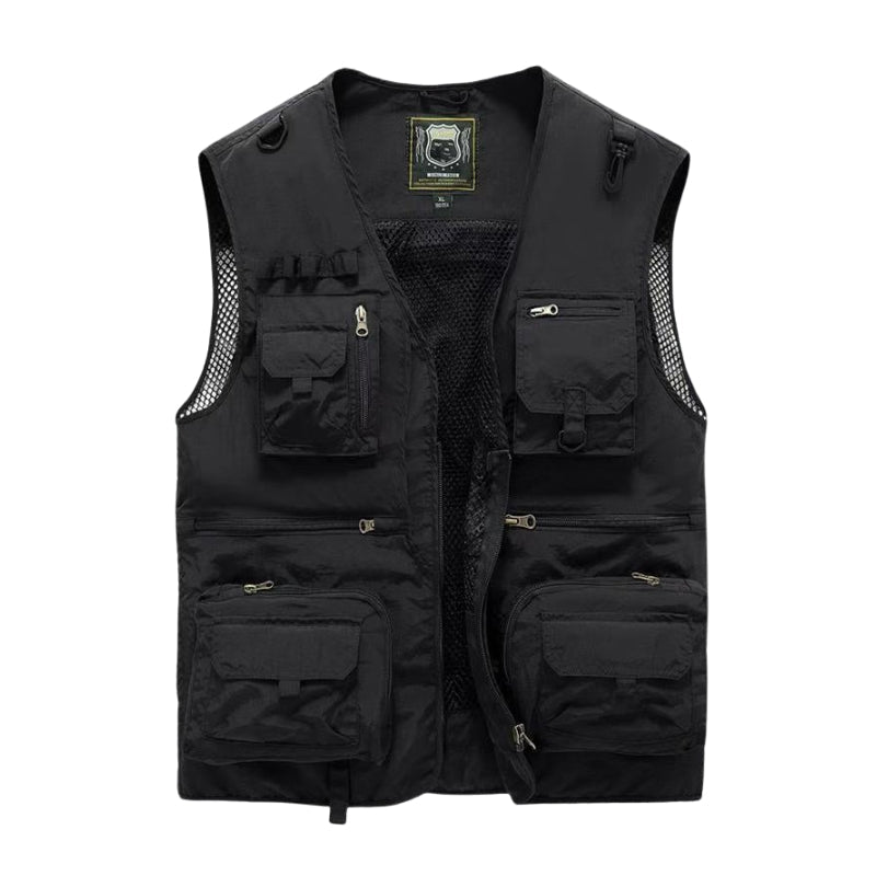 David – Lichtgewicht Outdoorvest met Rits en Functionele Zakken Velani