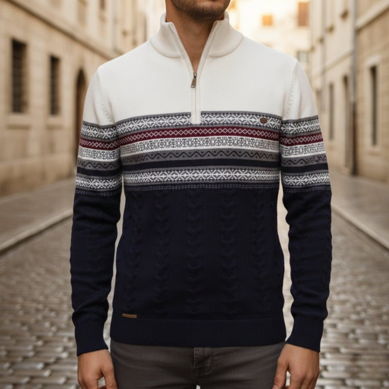 Oliver – Long Sleeve Sweater with Zipper Closure