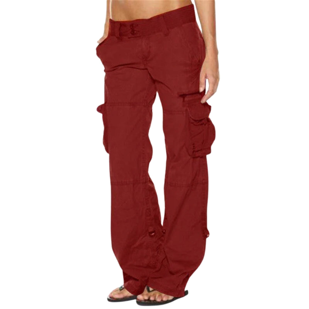 Bram – Cargo Broek met Brede Tailleband en Meerdere Zakken Velani