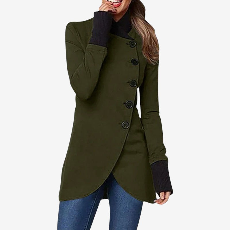 Kairo – Abrigo de botones de longitud media y mangas largas