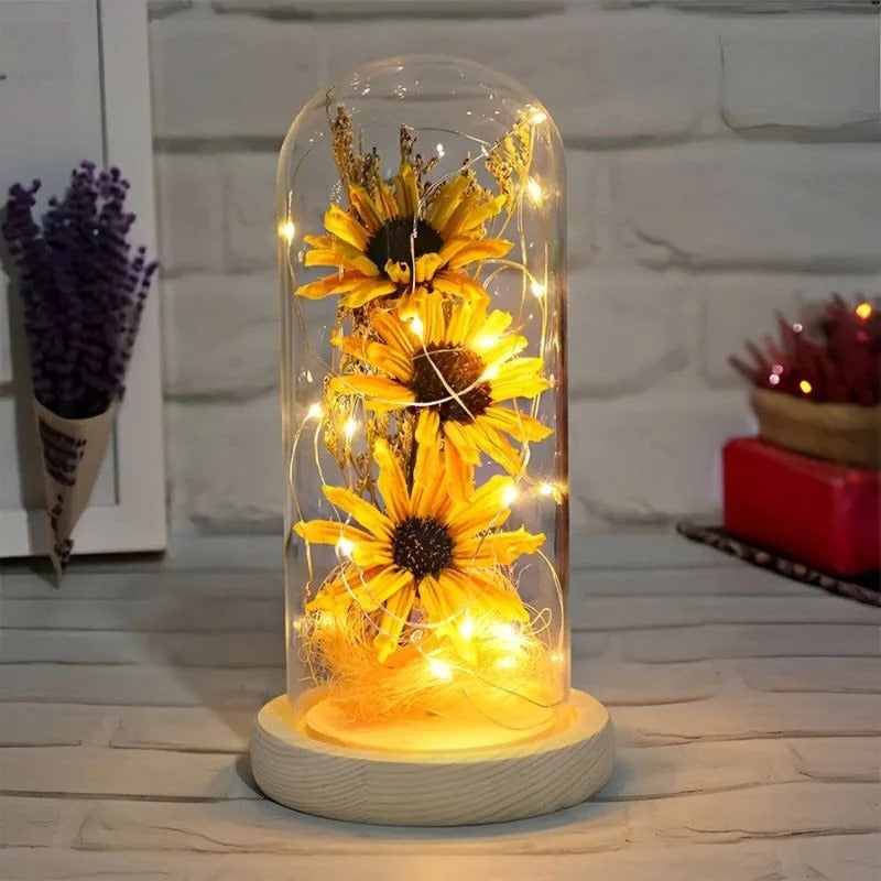 SunGlow – LED Table Lamp with Sunflower-Inspired Lighting