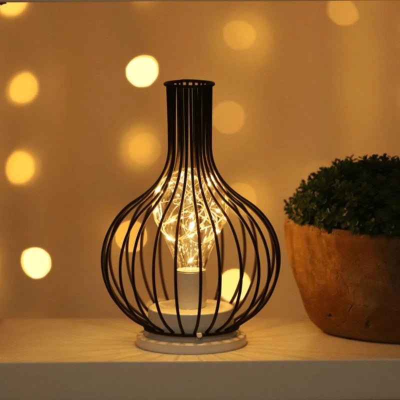 SunBloom – LED Table Lamp with Cage Design