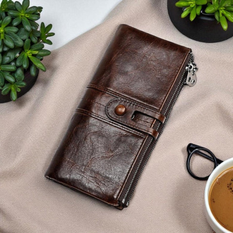 Emma – Compact portemonnee met rits- en druksluiting Velani