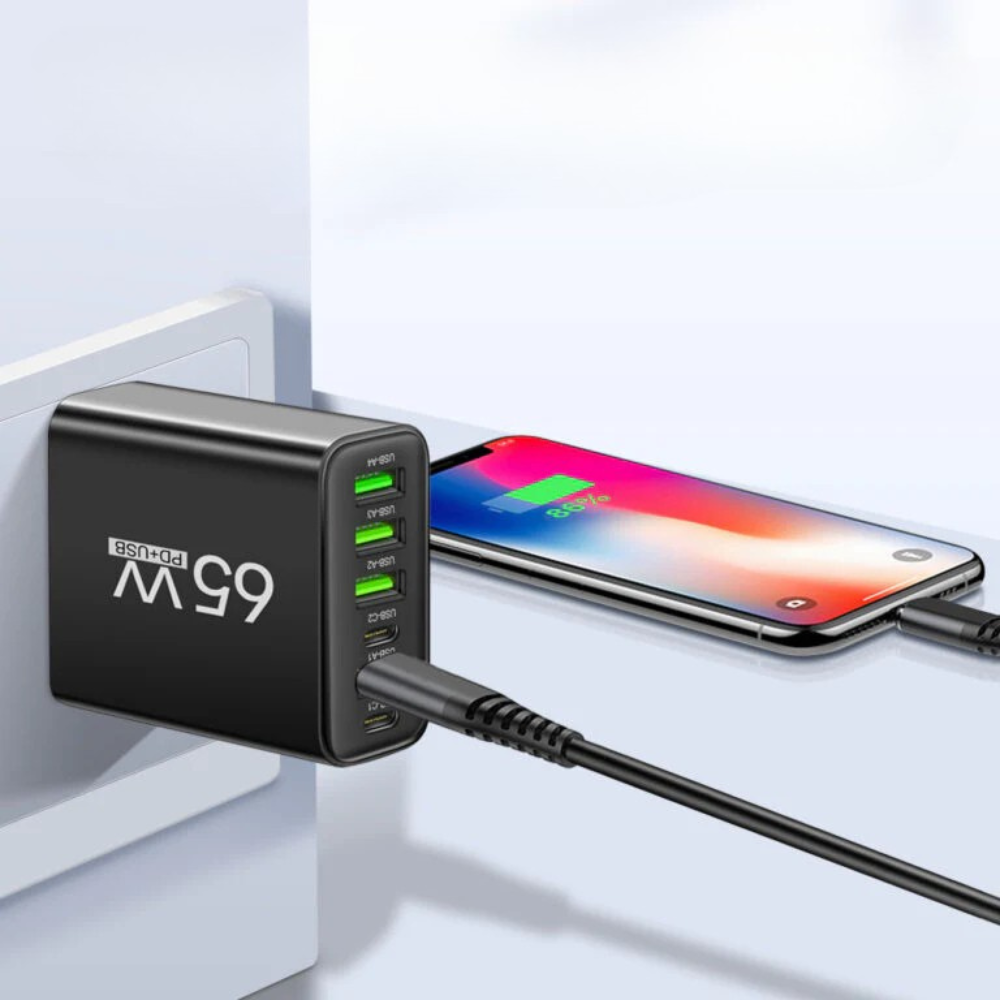 ChargeHub – 6-in-1 snellader met meerdere poorten Velani