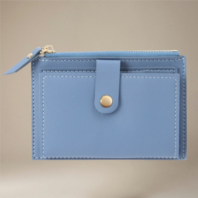 Freya – Thin Wallet with Zipper and Snap Button