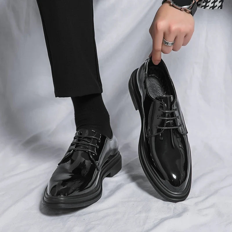 Men's Pointed Toe Lace Up Shoes