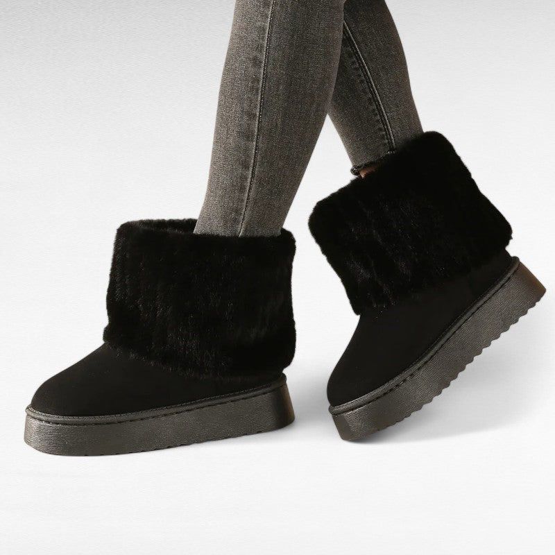 Women Ankle Boots Striped Design Non Slip Soles