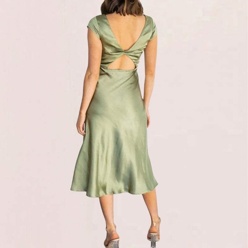 Sleeveless Wrap Waist Dress
