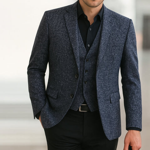 Men's Slim Fit Long Sleeve Blazer