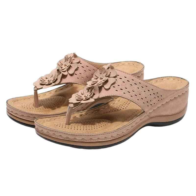Isaura – Sandalen met Dikke Zool en Bloemmotief Velani