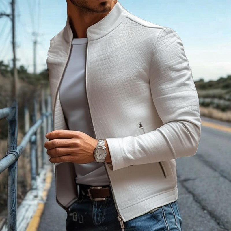 Nathan – Long Sleeve Jacket with Pocket and Zipper Closure