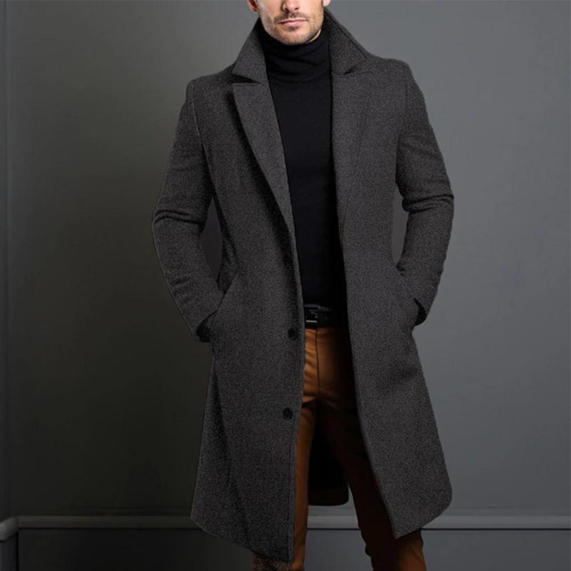 Men's Notched-Collar Trench Coat