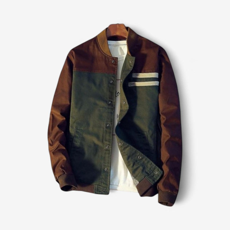 David – Gestreept Jack met Lange Mouwen en Knopen Velani