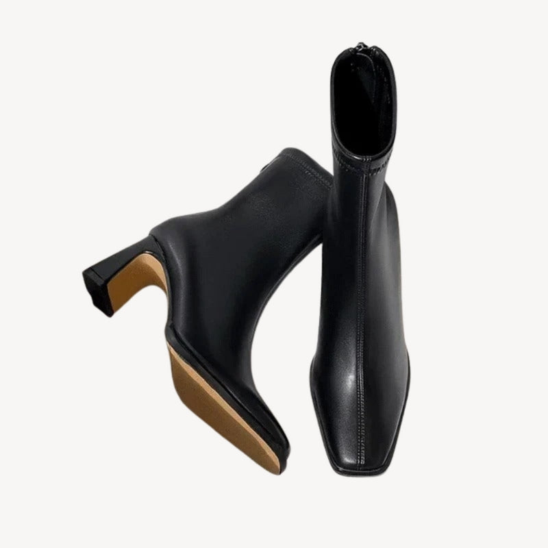 Giada – Enkellaarsjes met Vierkante Neus en Dikke Hak Velani