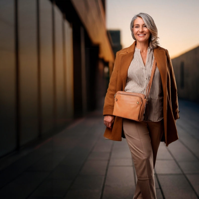 Nerissa – Large Capacity Shoulder Bag with Three Layers and Strap