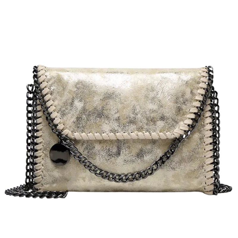 Amelia – Clutch Crossbodytas met Kettingdetail en Ritssluiting Velani