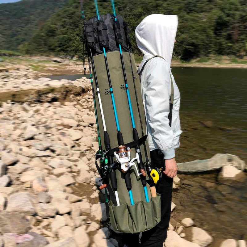 FishMate – Multi-Pocket Fishing Bag with Adjustable Straps