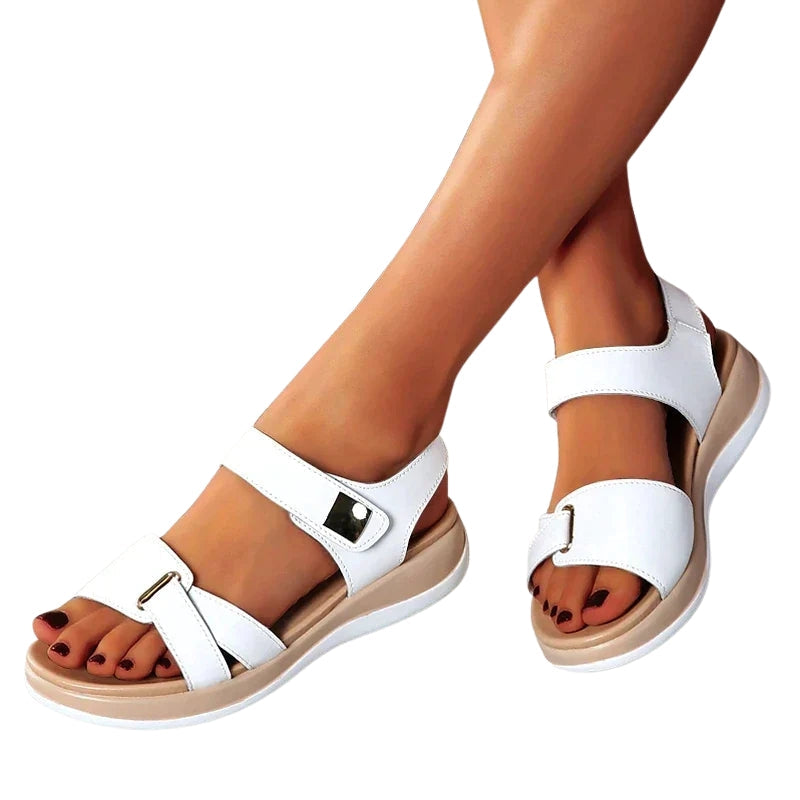 Julia - Sandalen met Dikke Zool en Open Teen Velani